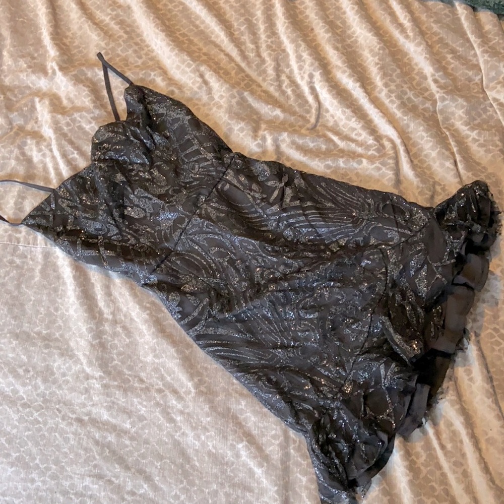 Cowl Neck Sparkly Black Cocktail Dress LIKE NEW